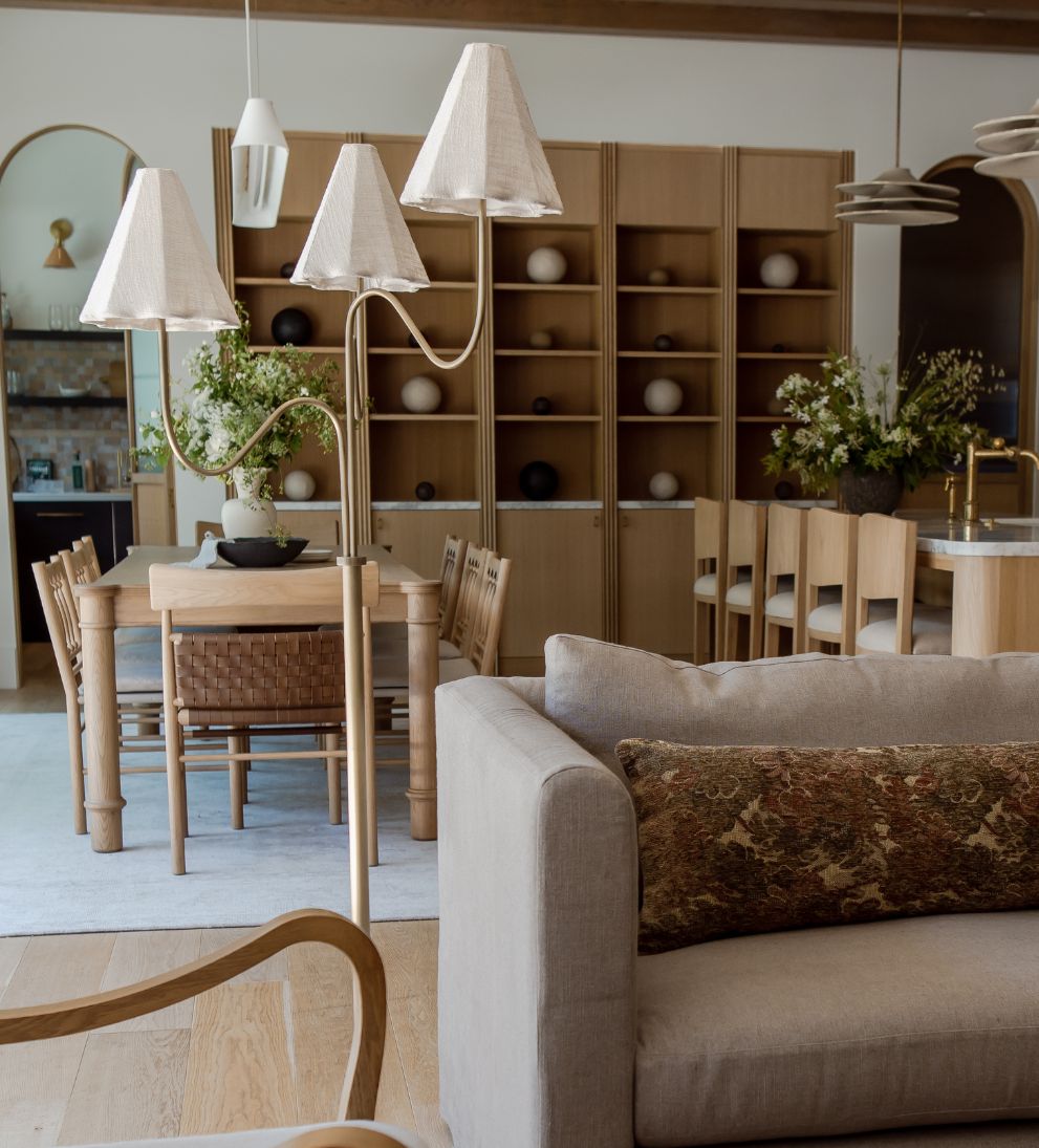 Camille Multi-Light Brass Floor Lamp Floor Lamps