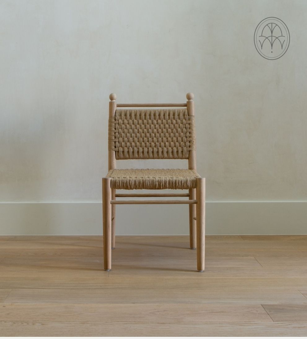 Casie Woven Oak Dining Chair Set of 2 Dining Chairs