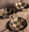 Classic Checkered Bowl - Large Decorative Object