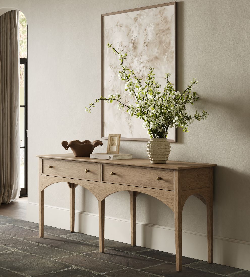 Cleo Console White Oak Consoles