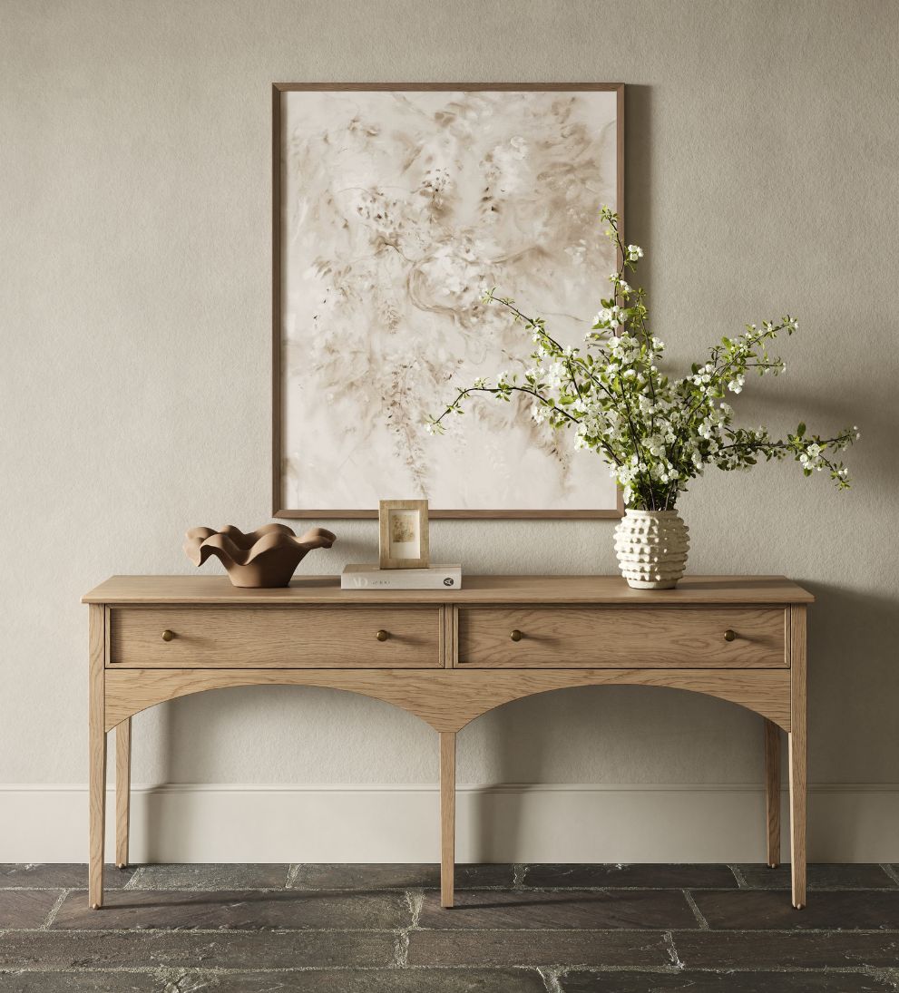 Cleo Console White Oak Consoles