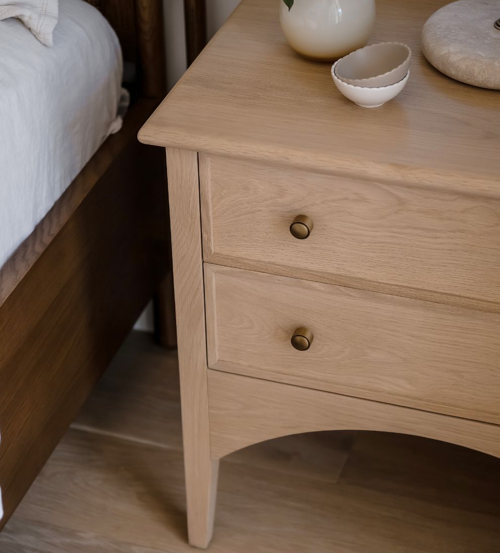 Cleo White Oak Nightstand Nightstands
