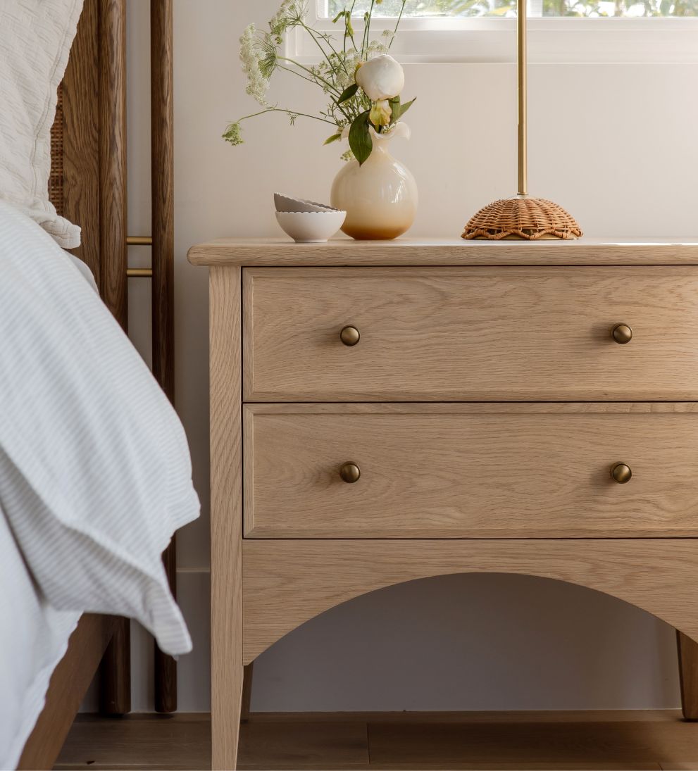 Cleo White Oak Nightstand Nightstands