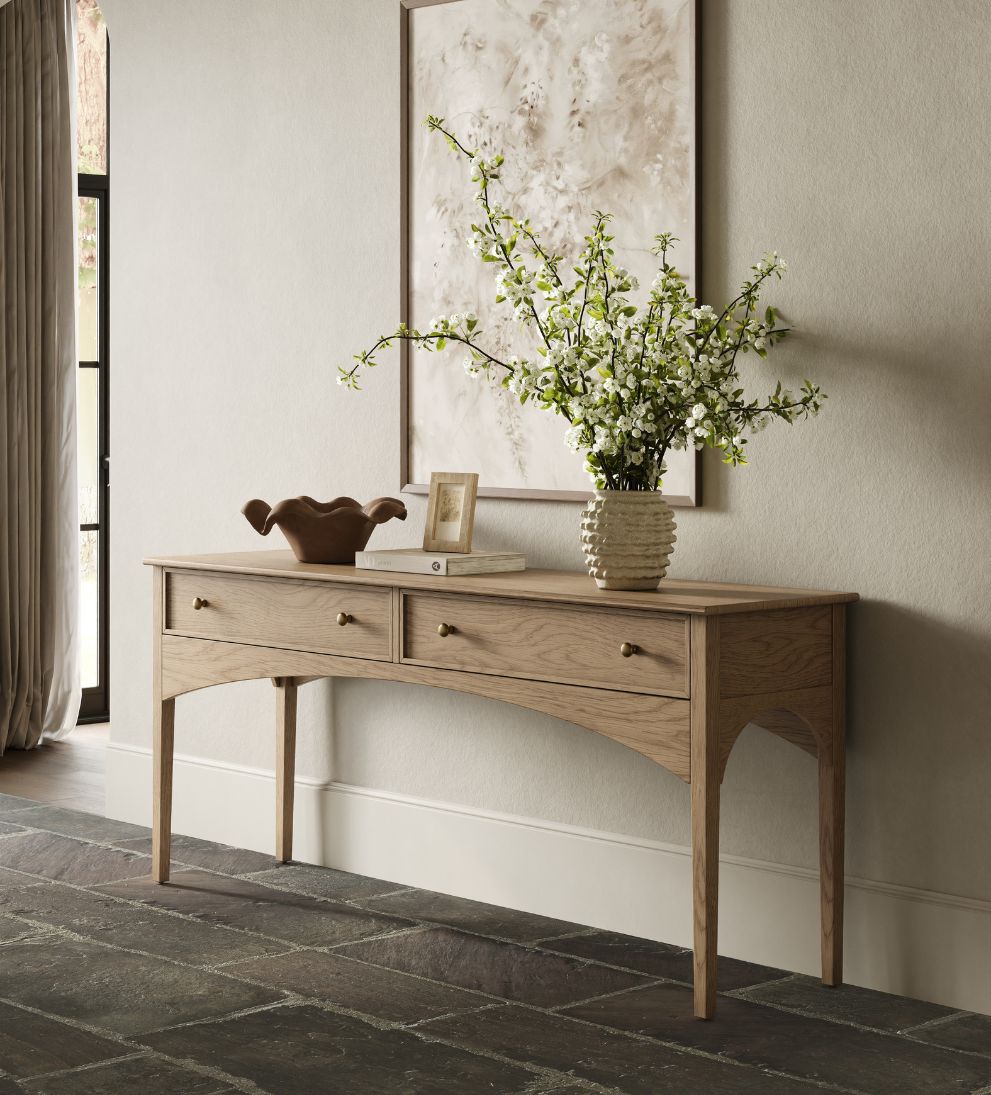 Cleo Console White Oak Consoles
