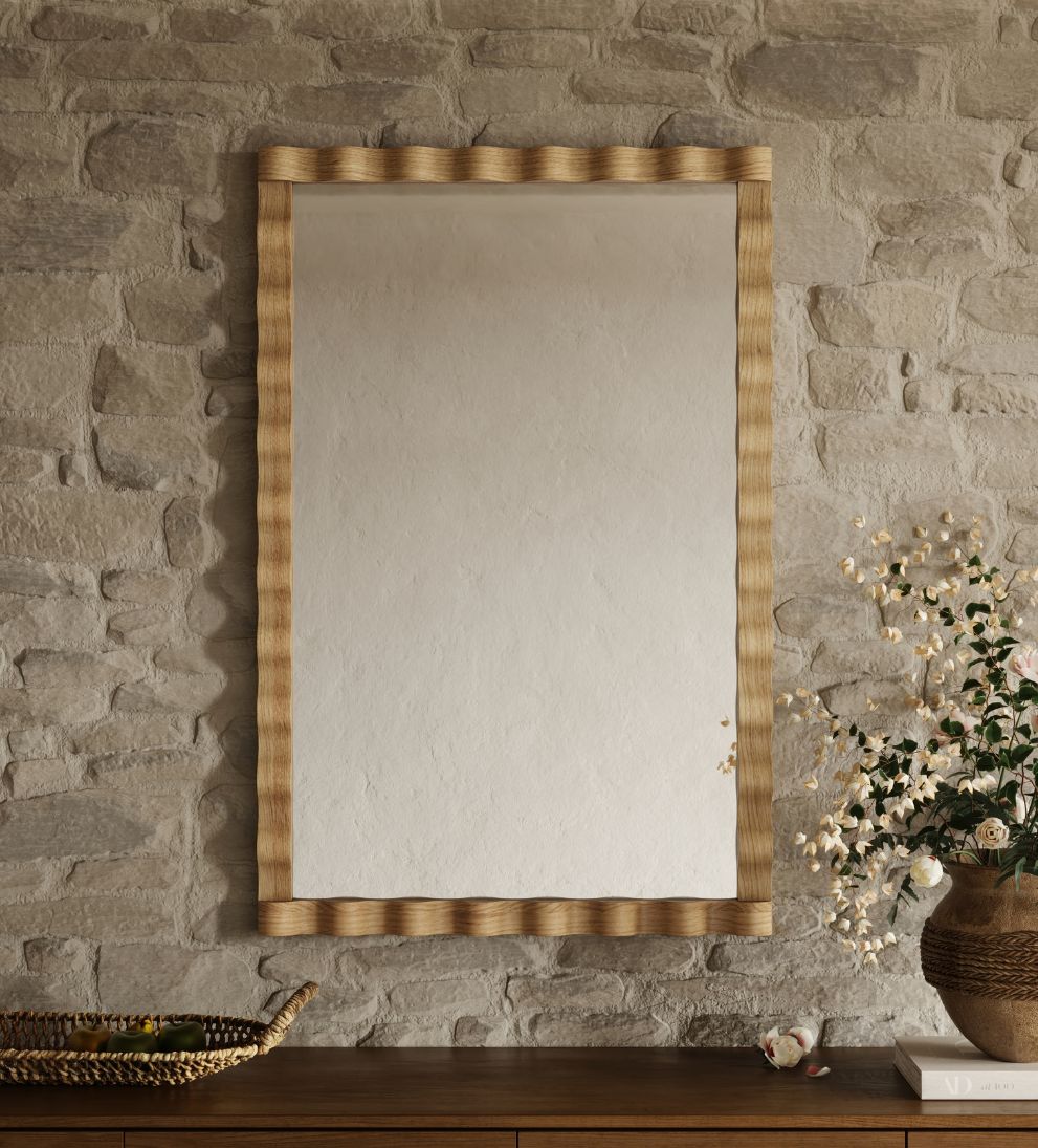 Ravello Edge Mirror in Light Oak Wall Mirrors