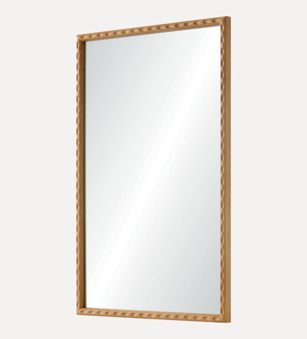 Colonnade Mirror in Light Oak Wall Mirrors
