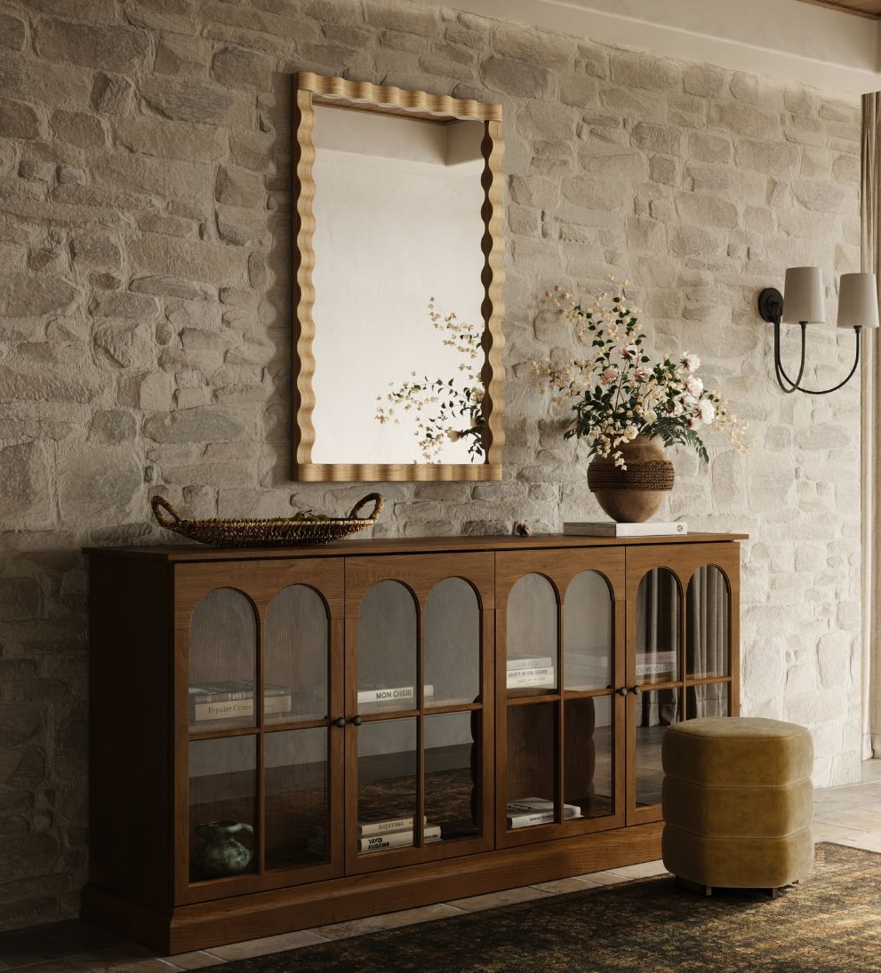 Ravello Edge Mirror in Light Oak Wall Mirrors