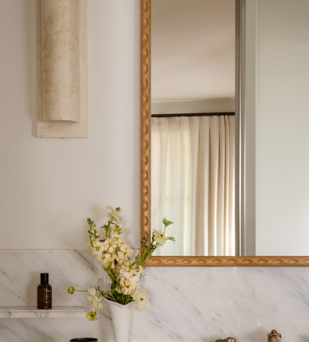 Colonnade Mirror in Light Oak Wall Mirrors