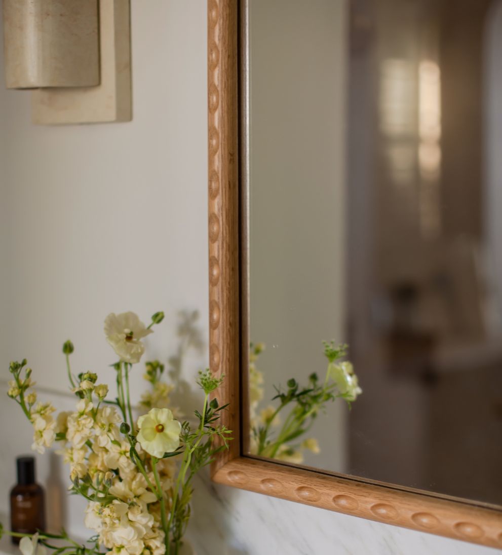 Colonnade Mirror in Light Oak Wall Mirrors
