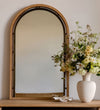Como Arch in Aged Brass & Light Oak Wall Mirrors