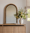 Como Arch in Aged Brass & Light Oak Wall Mirrors