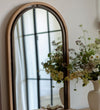 Como Arch in Aged Brass & Light Oak Wall Mirrors