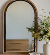 Como Arch in Aged Brass & Light Oak Wall Mirrors