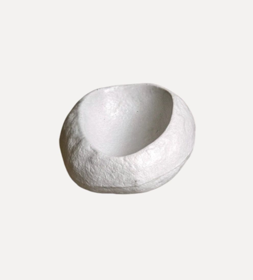 Concrete Dish in Light Grey Decorative Object