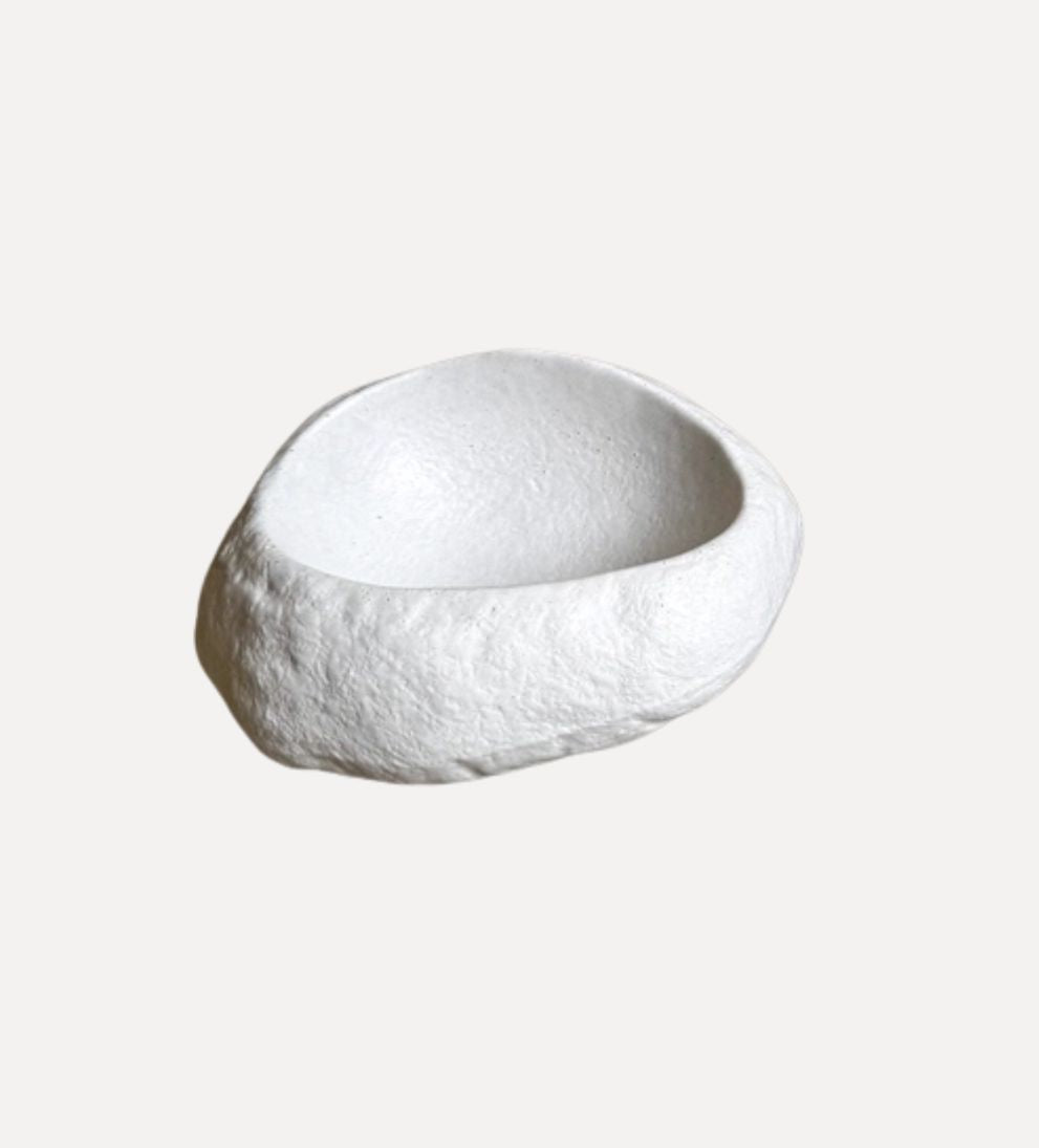 Concrete Dish in Light Grey Decorative Object