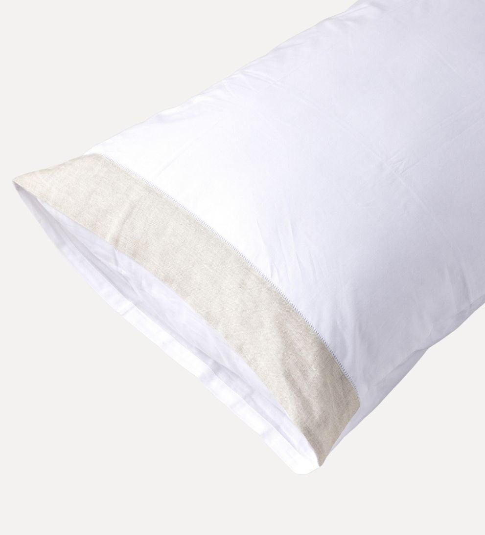 Cotton Hemstitch Sheet Set - Natural Bedding
