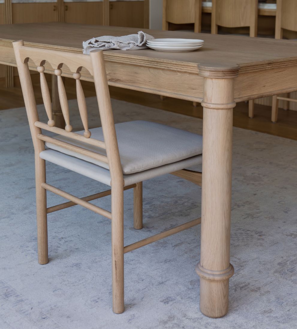 Daffodil White Oak Spindle Dining Chair - Set of 2 Dining Chairs