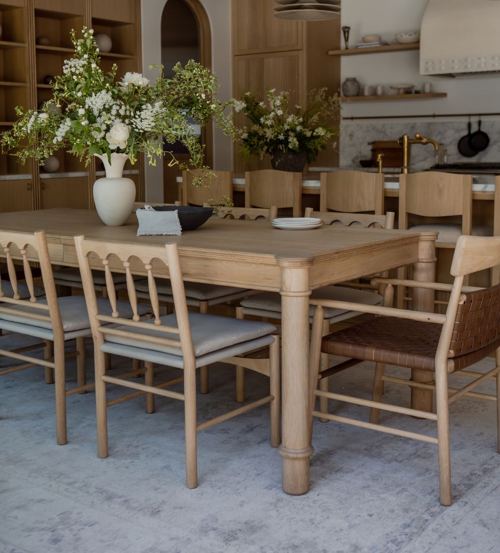 Daffodil White Oak Spindle Dining Chair - Set of 2 Dining Chairs