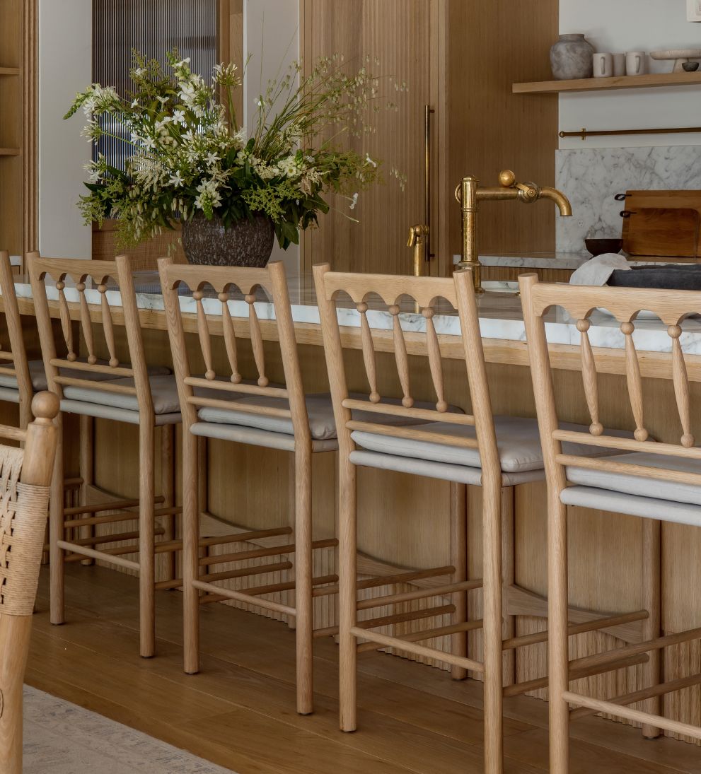 Daffodil White Oak Spindle Counter Stool Counter Stools
