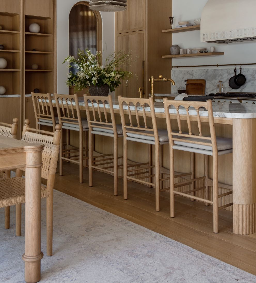 Daffodil White Oak Spindle Counter Stool Counter Stools