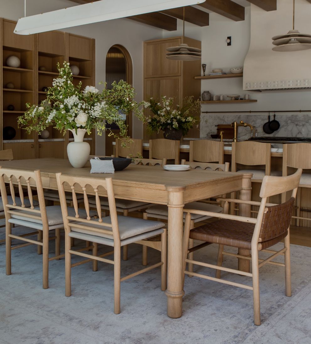 Elizabeth White Oak 96-120" Expandable Dining Table Dining Tables