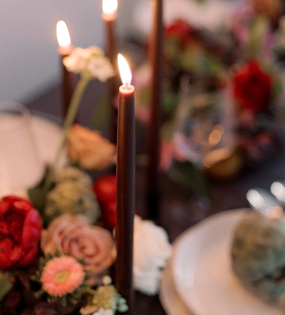 Dipped Beeswax Taper Candles - Chestnut Candles