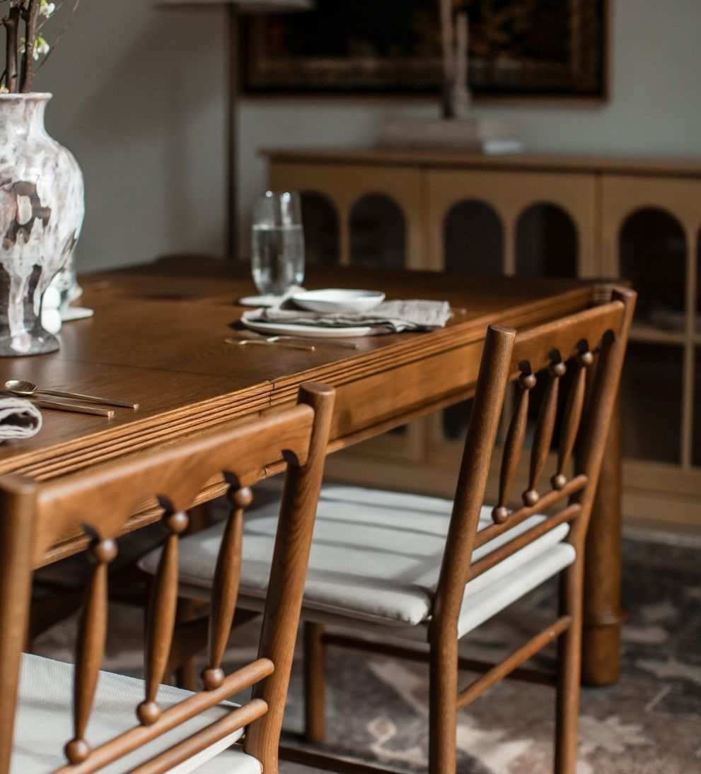 Elizabeth Nutmeg 96-120" Expandable Dining Table Dining Tables