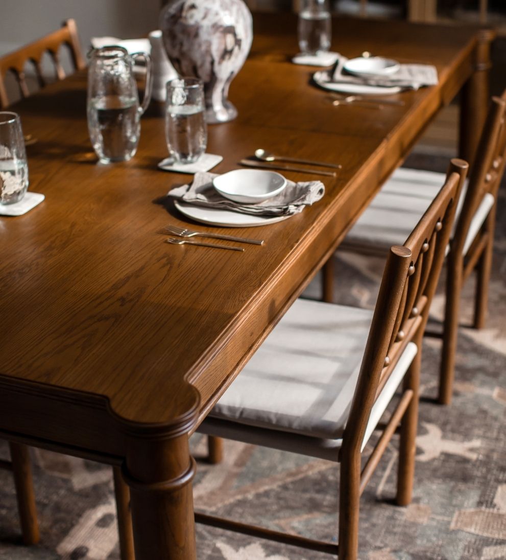 Elizabeth Nutmeg 96-120" Expandable Dining Table Dining Tables