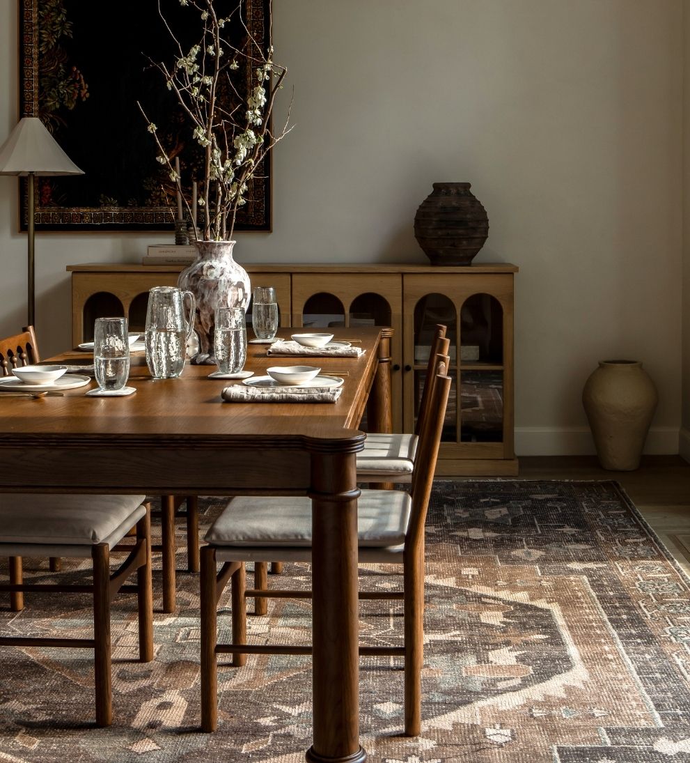 Elizabeth Nutmeg 96-120" Expandable Dining Table Dining Tables