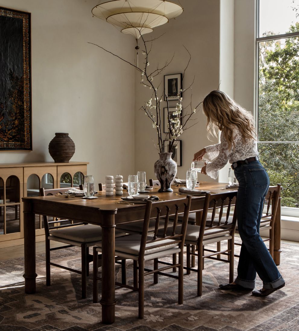 Elizabeth Nutmeg 96-120" Expandable Dining Table Dining Tables