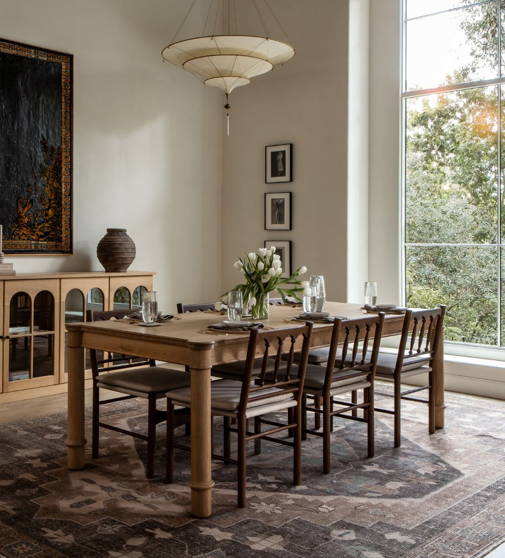 Elizabeth White Oak 96-120" Expandable Dining Table Dining Tables