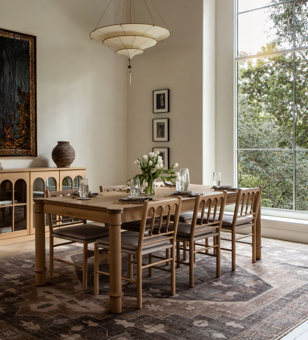 Elizabeth White Oak 96-120" Expandable Dining Table Dining Tables