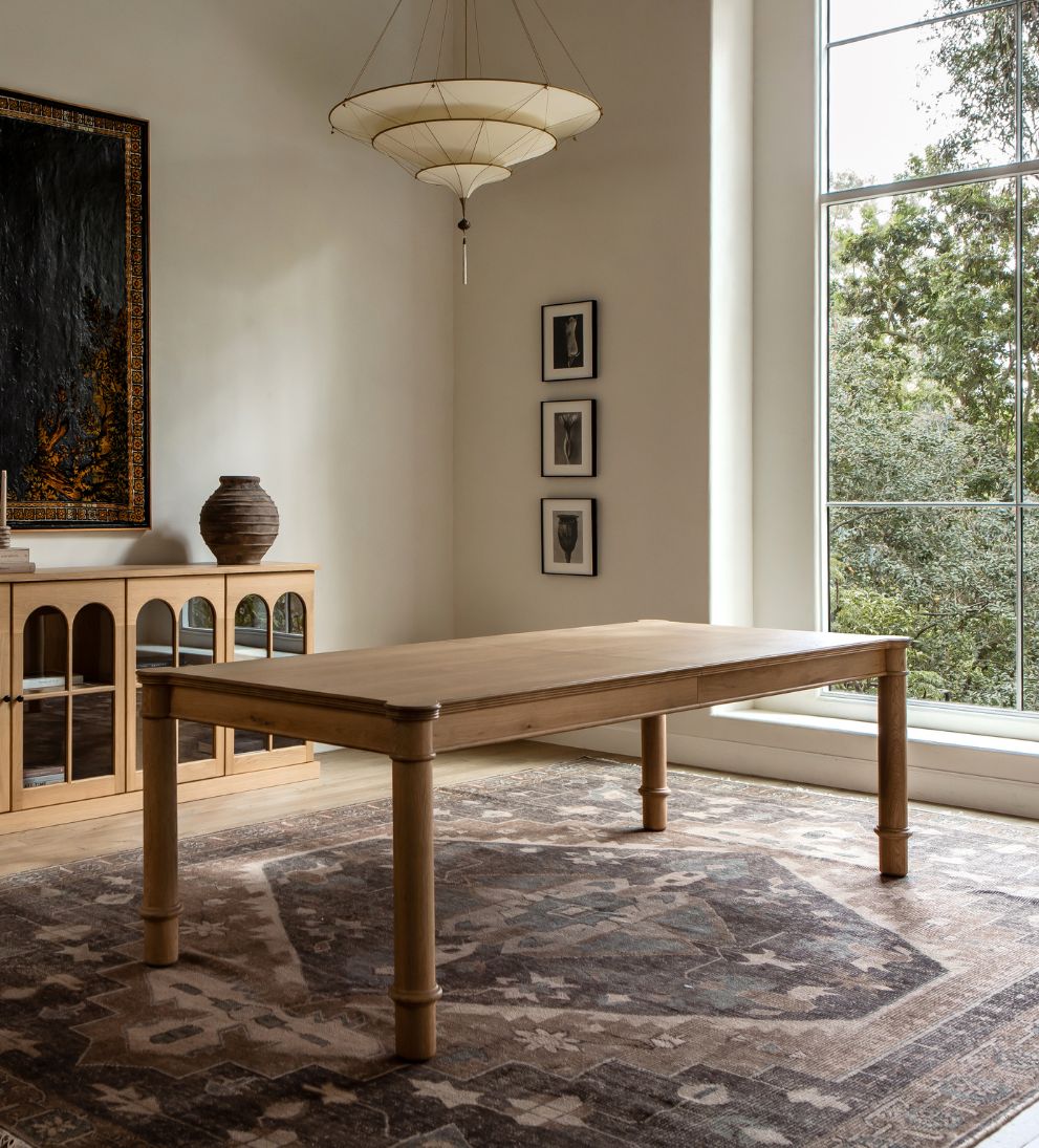 Elizabeth White Oak 96-120" Expandable Dining Table Dining Tables