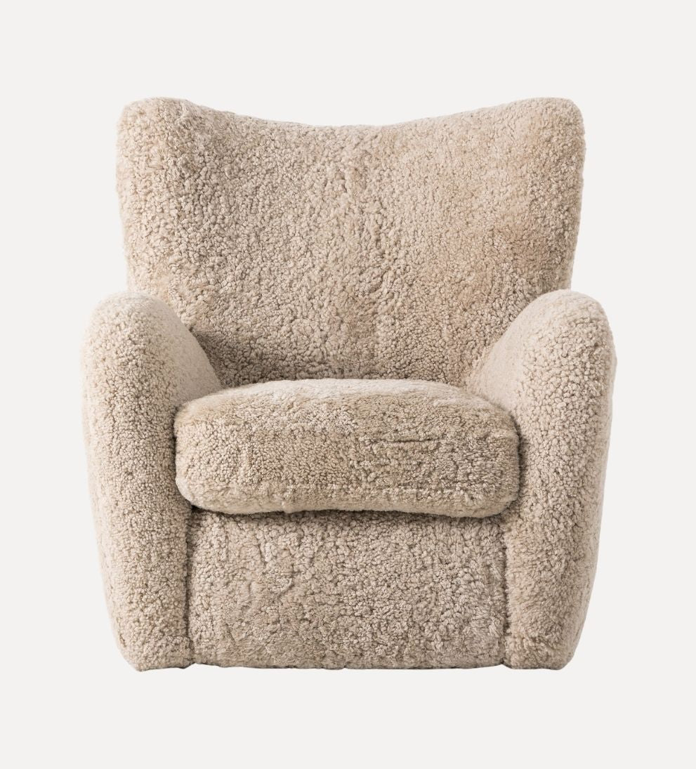 Elowen Chair in Beige Shearling Chairs