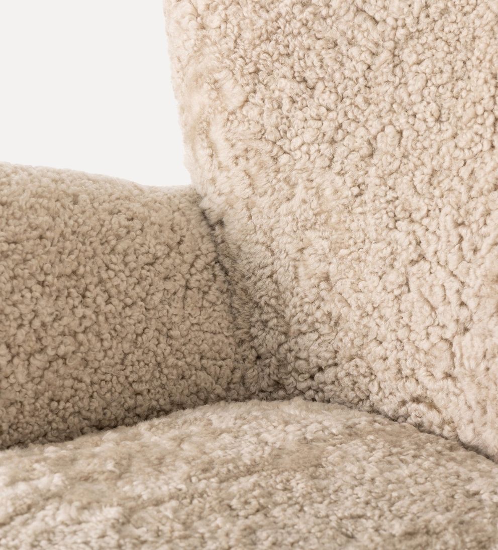 Elowen Chair in Beige Shearling Chairs