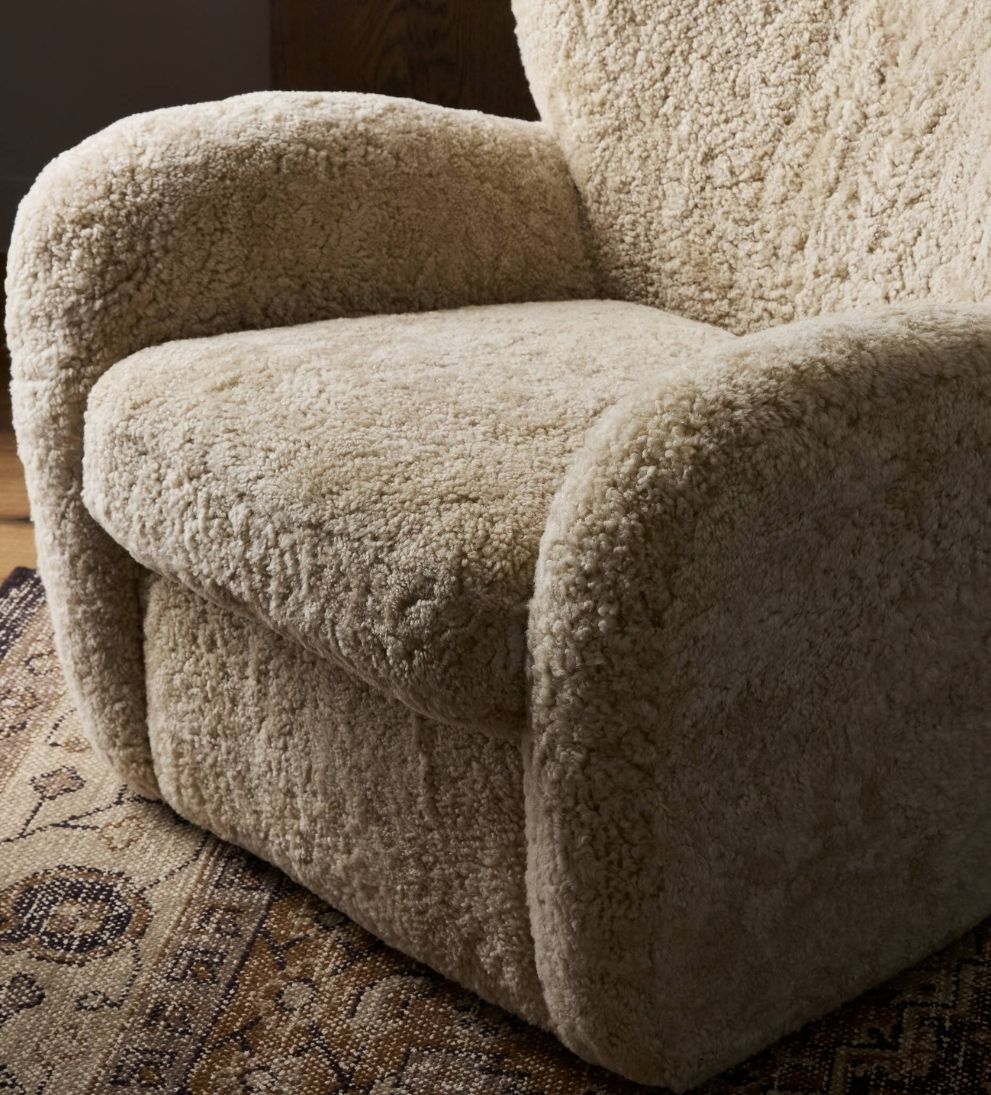 Elowen Chair in Beige Shearling Chairs