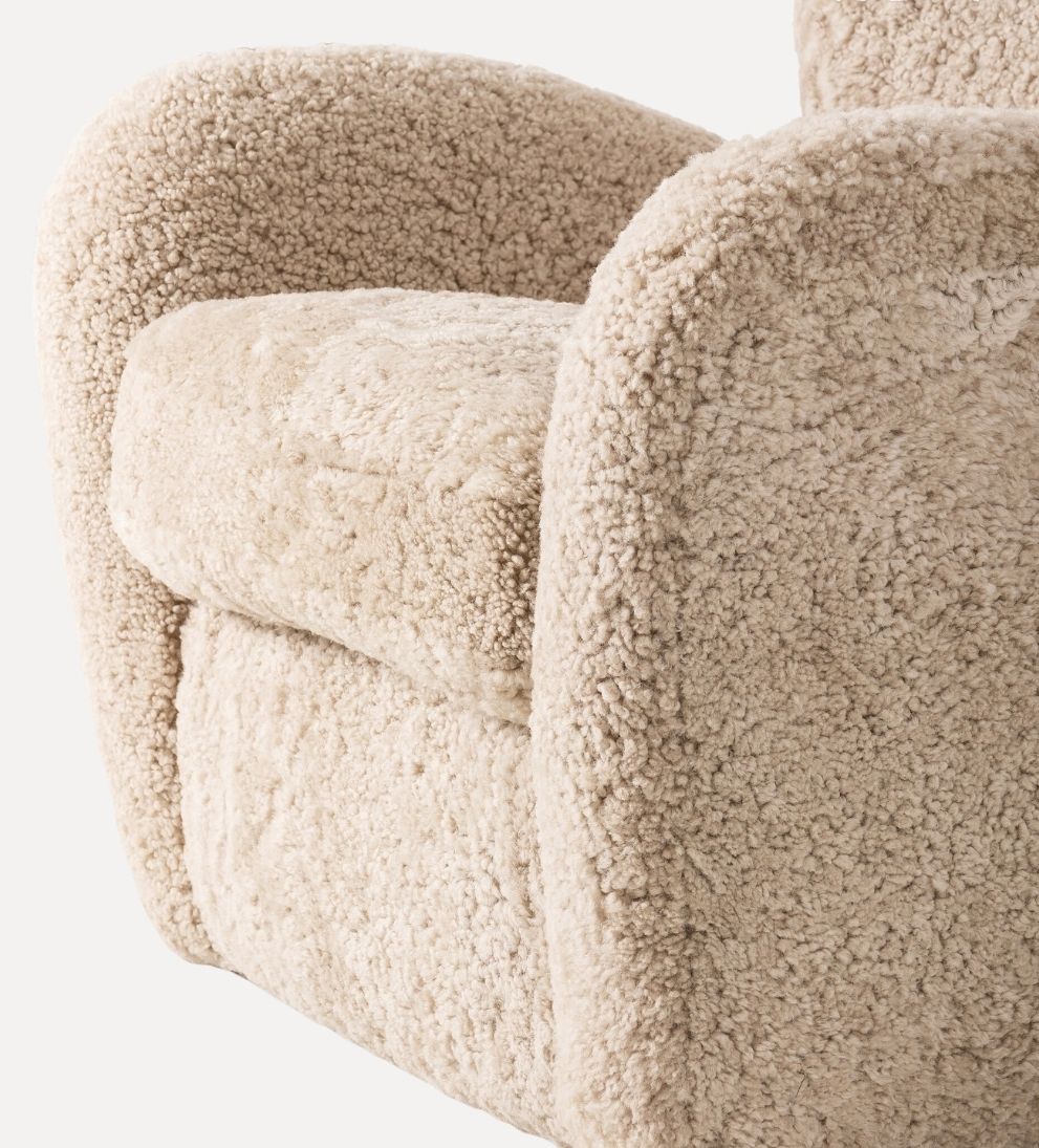 Elowen Chair in Beige Shearling Chairs
