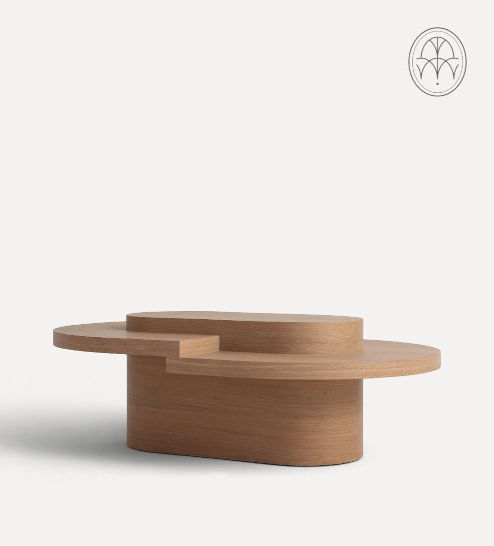 Emma White Oak Tiered Coffee Table Coffee Tables