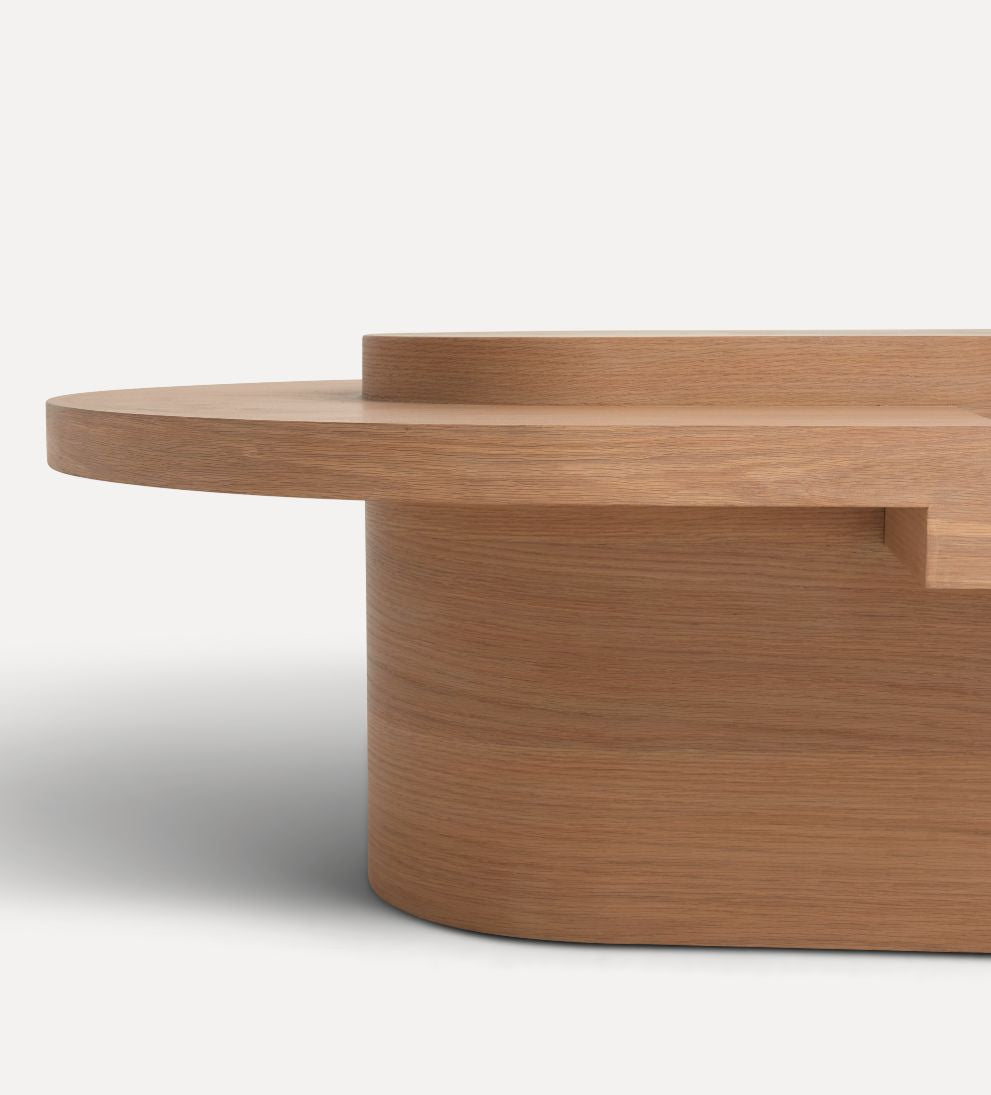 Emma White Oak Tiered Coffee Table Coffee Tables