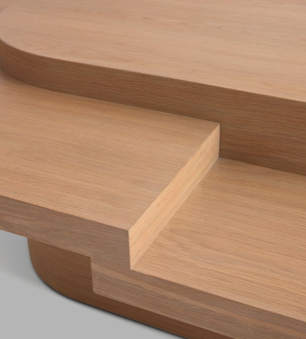 Emma White Oak Tiered Coffee Table Coffee Tables