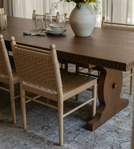 Casie Woven Oak Dining Chair Set of 2