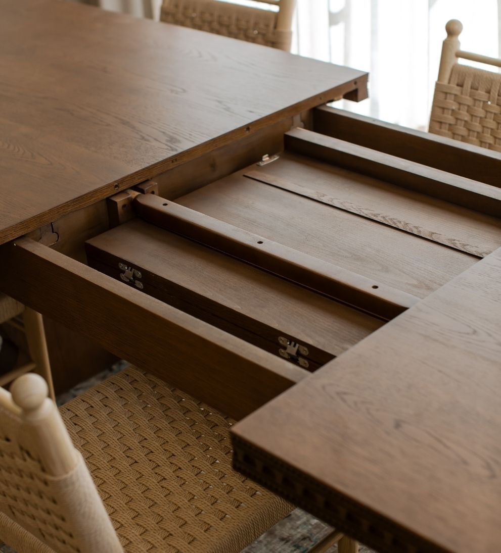 Esme Nutmeg 102-126” Expandable Dining Table Dining Tables