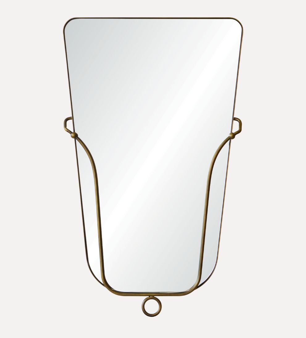 Ferrara Loop Mirror in Aged Brass Wall Mirrors