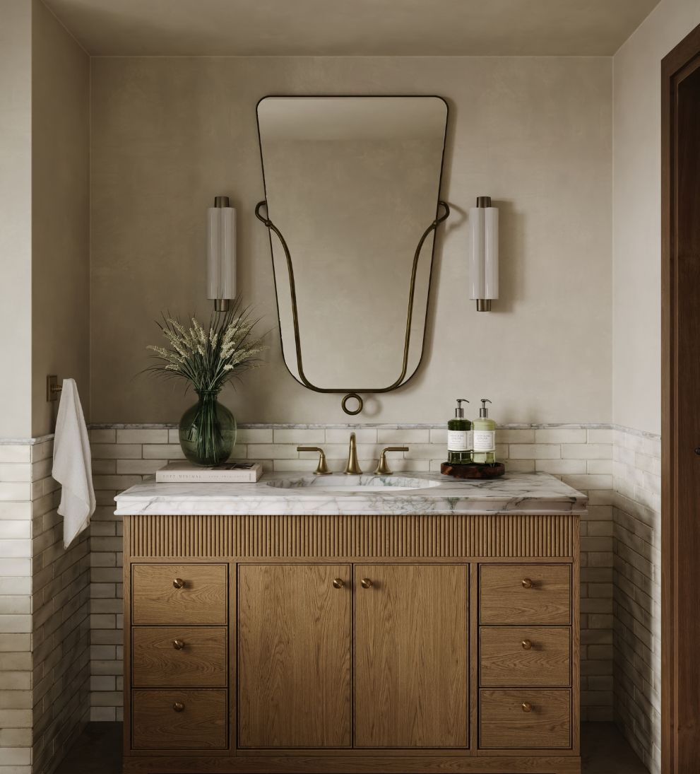 Ferrara Loop Mirror in Aged Brass Wall Mirrors