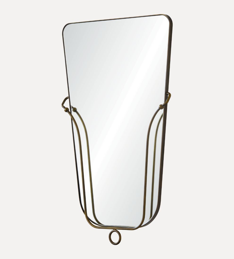 Ferrara Loop Mirror in Aged Brass Wall Mirrors