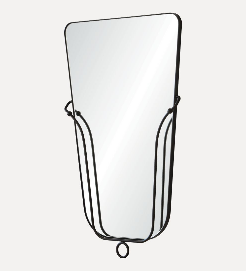 Ferrara Loop Mirror in Blackened Brass Wall Mirrors
