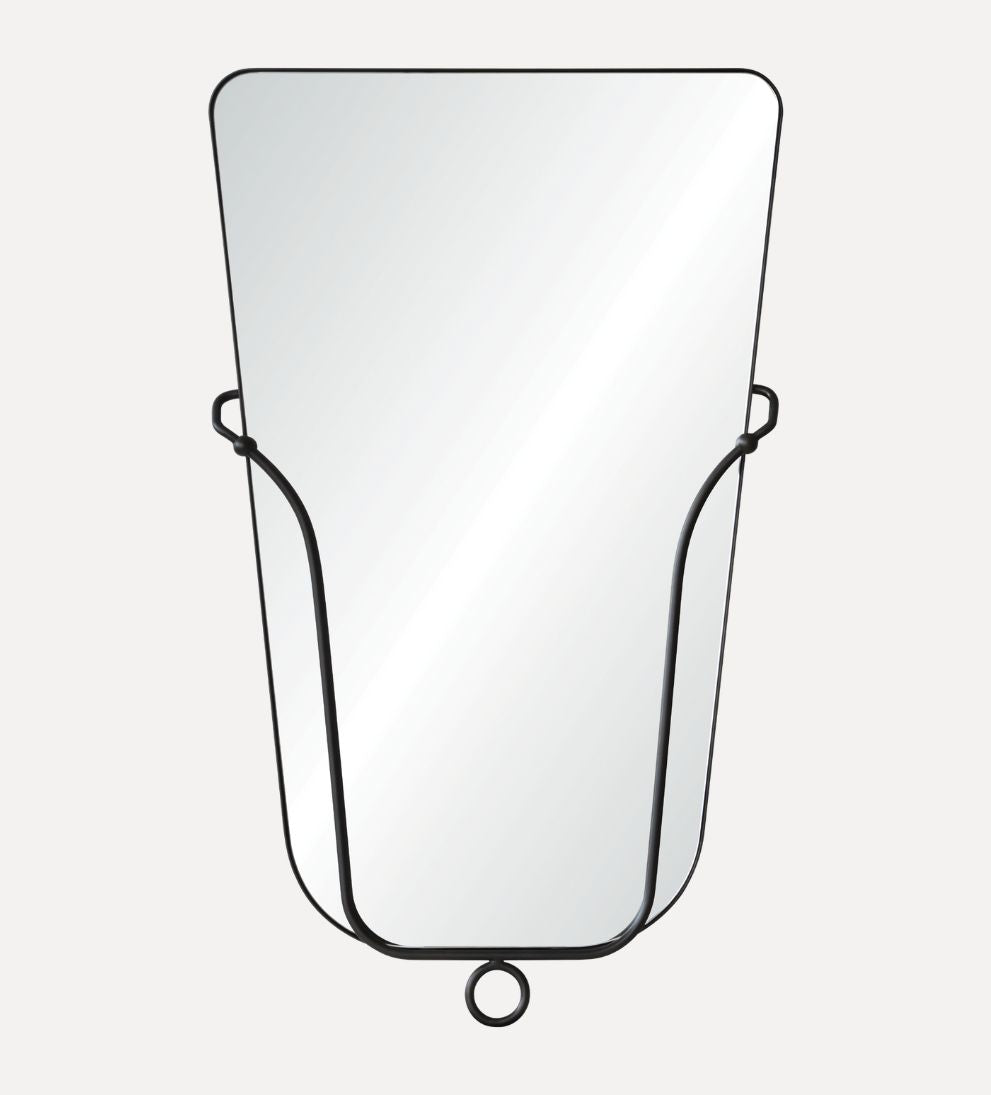 Ferrara Loop Mirror in Blackened Brass Wall Mirrors