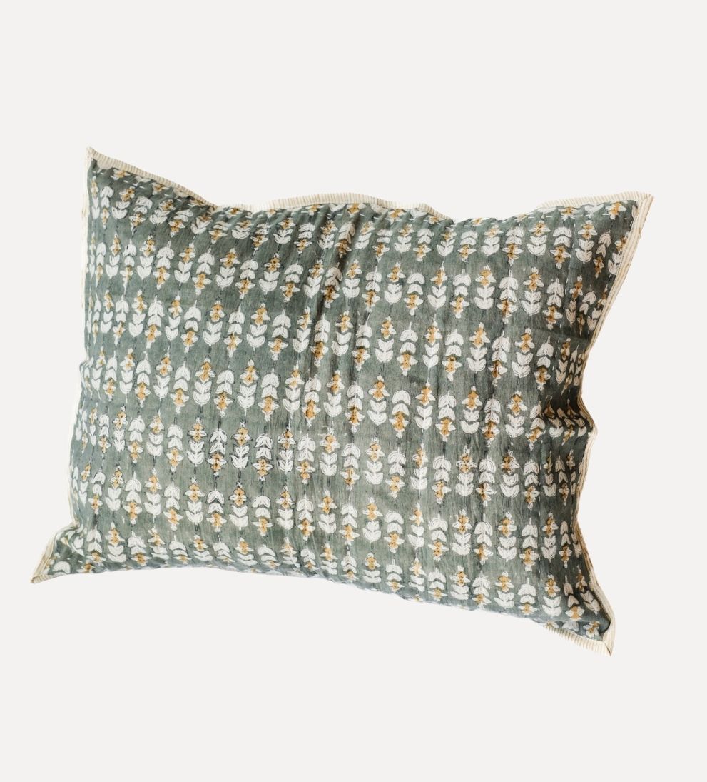 Flora Block Print Sham Pillows