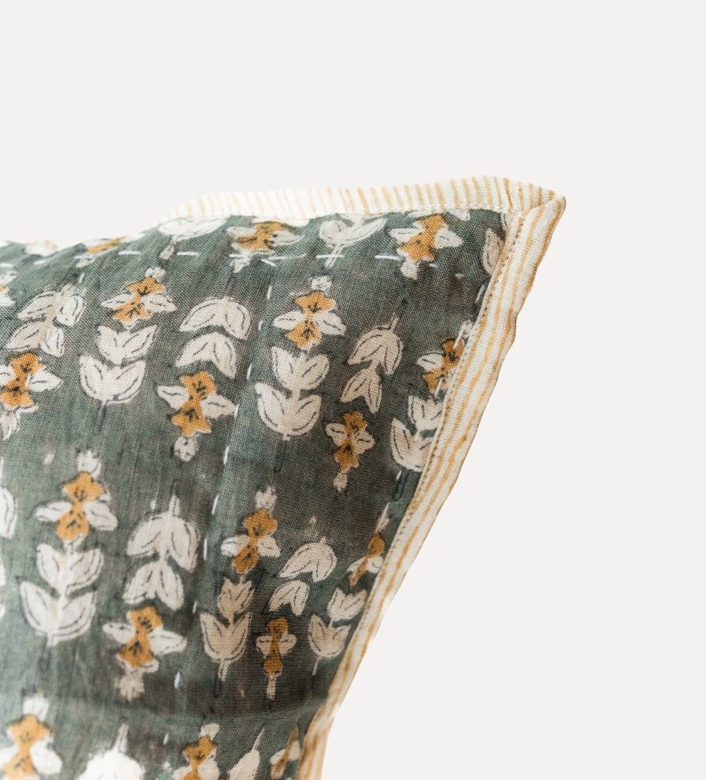Flora Block Print Sham Pillows
