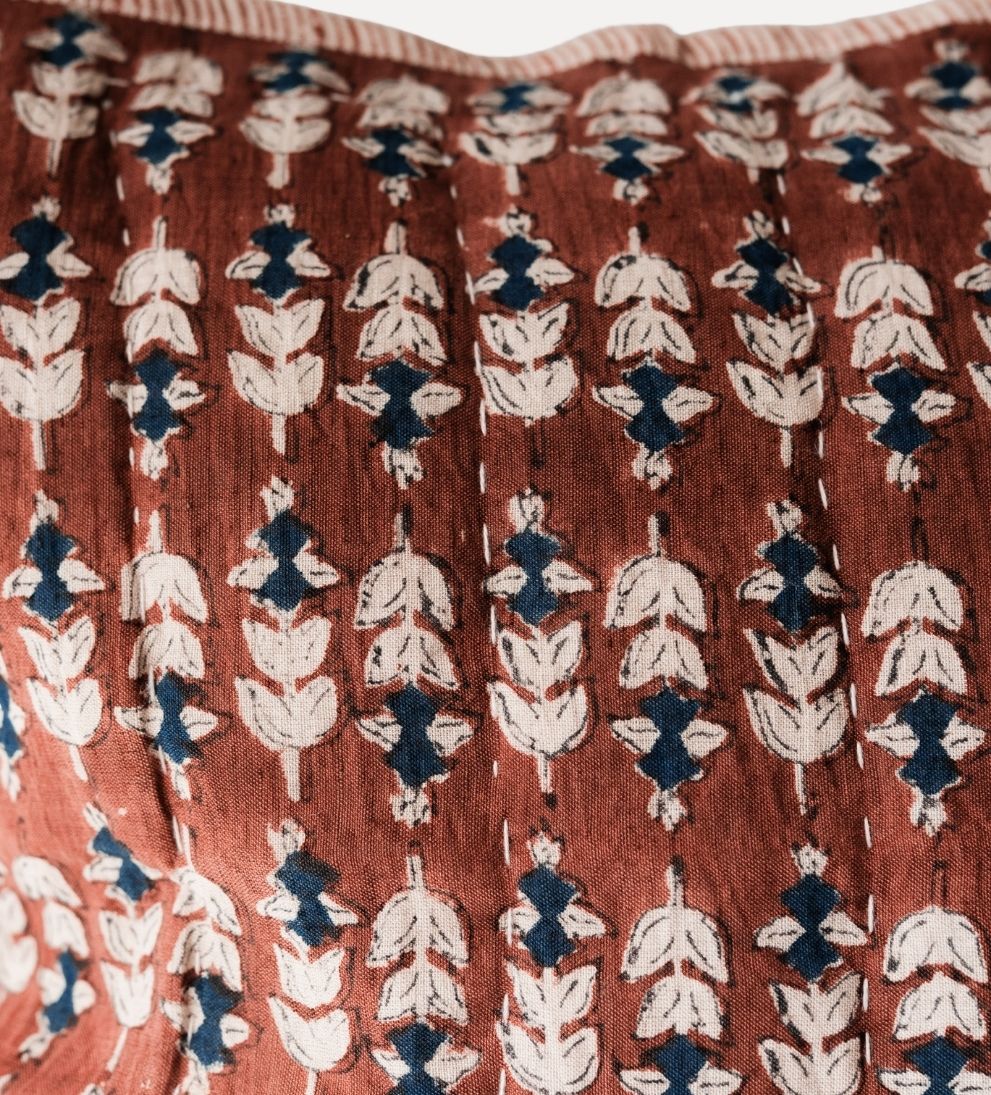 Flora Block Print Sham Pillows